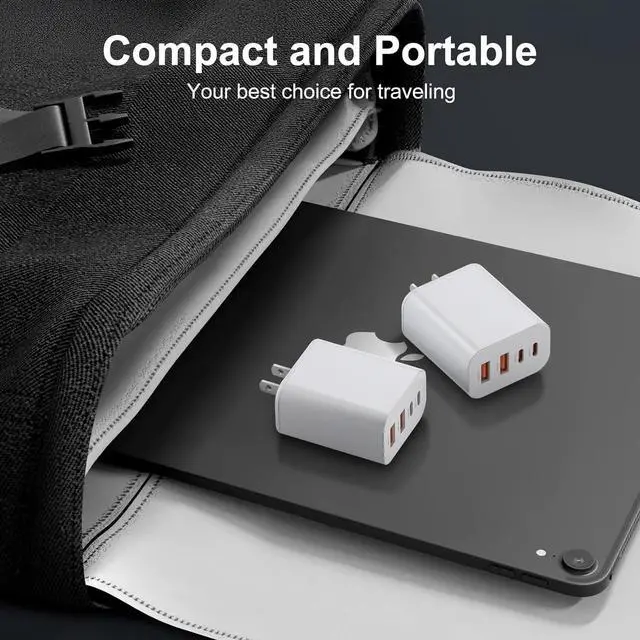 Alt view image 7 of 7 - USB C Charger Block 3-Pack 40W Wall Plug Fast Charging Block 4-Port PD + QC Power Adapter Type C Charging Blocks Cube Compatible with iPhone 16/15/14/13/12/11/Pro Max TabletsWhite