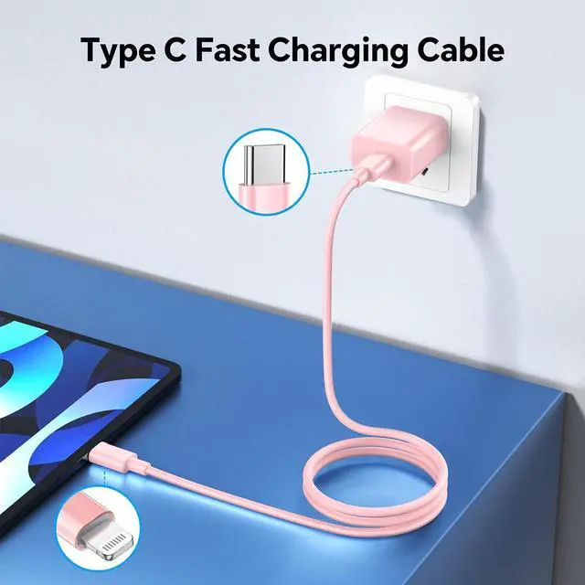 Alt view image 3 of 7 - Compatible with iPhone USB C to ightning Cable 3Pack 10FT Long Phone Cables Type C Phone Charger Cord Fast Charging for Phone 14 13 12 11 Pro Max X XS XR 8 7 6s Plus SE and More-YellowBluePink