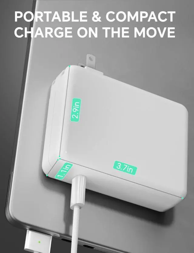 Alt view image 7 of 7 - 140W Charger for MacBook Pro 16 14 inch Mac Air 15 13 inch 2025 2024 2023 2022 2021 M1M4Original QualityType C Fast Charger Power Adapter & 6.6FT Type C to Magnetic 3 Cable LED Applicable 2021-2025