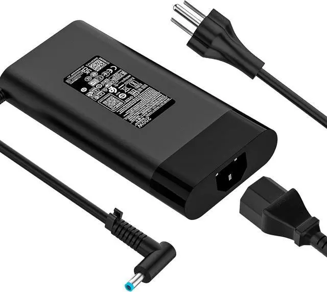 Alt view image 2 of 7 - 200W AC Charger Compatible with HP Omen Pavilion 15 17 Victus 15 16 Gaming Envy 15 17 ZBook Fury 17 G5 G6 835888-001 L00818-850 19.5V 10.3A Laptop Power Adapter