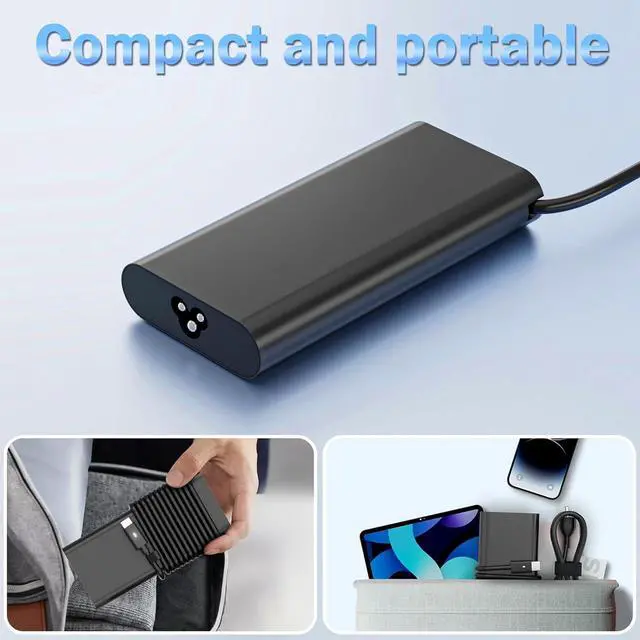Alt view image 6 of 7 - New Slim 90W USBC Laptop Charger for Dell XPS 15,Precision 3470 3540 3560 3570 3571 5770,Latitude 3410 3500 5289 5300 5411 5421 5431 5511 5521 5531 7200 7310 7410 7390 9330 9430 TypeC AC Power Adapter