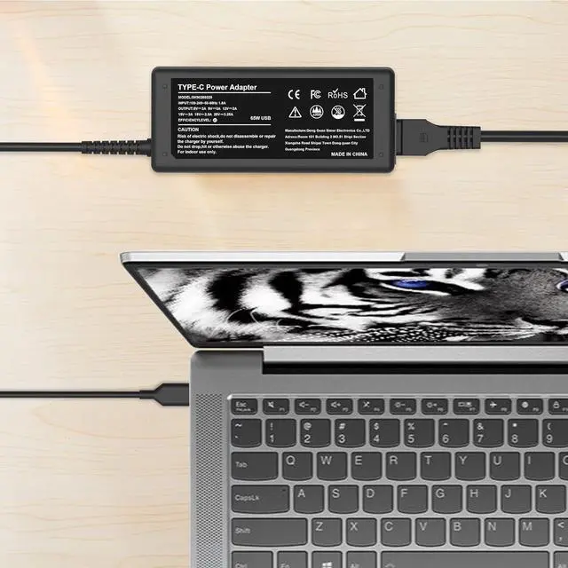 Alt view image 5 of 6 - Universal 65W USB C Laptop Charger Replacement for  HP     Google and More for Office School and Family