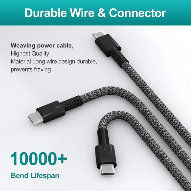 Alt view image 6 of 7 - New 65W USB C Slim Replacement for HP Laptop Charger Spectre x360 Envy Chromebook Elitebook x360 Pavilion Elite x2 Regular HP Chromebook and Elitebook Charger.