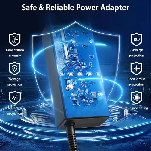 Alt view image 6 of 7 - 65W USB C Laptop Charger AC Adapter Replacement for  Laptop Charger Thinkpad/Yoga/Chromebook T480 T480S C930 C940 100e 300e 500e ADLX65YLC3D 4X20M26268 ADLX65YDC2A