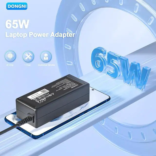 Alt view image 4 of 7 - 65W 19.5V 3.33A AC Adapter Charger Compatible with HP Pavilion x360 11 13 15 17 Envy X360 13 15 Zbook 14u G4 G5 15 G3 15-f111dx 15-f211wm 15-f233wm 15-f278nr 15-r052nr Laptop Power Cord Blue Tip