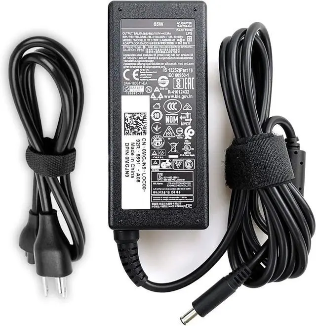 Main image of 65W Laptop Charger Fit for Dell inspiron 13 14 15 17 3000 5000 7000 Series 3565 3567 3576 5558 5755 7212 7506 2in1 5555 5559 0G6J41 0MGJN9 19.5V 3.34A Tip 4.5mm Power Adapter (65W)