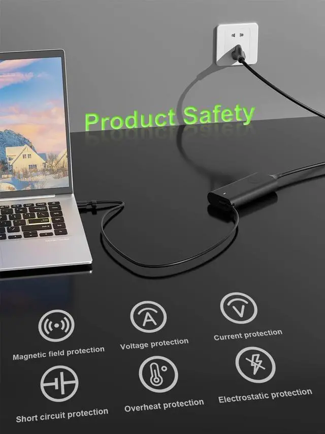 Alt view image 7 of 7 - New 100W USB C AC Adapter Charger for  Precision 5770 5760 5680 3580 3581 Latitude 9440 9510 9520 2-in-1 7640 7340 5340 5440 5540 XPS 9440 9720 Inspiron-14 16 7430 7640 Pro Rugged 13 14 16 Laptop