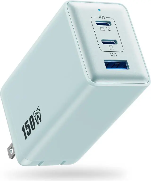 Main image of 150W USB C Charger Block GaN III Compact Foldable Wall Charger 3 Port Fast Charging Station PD QC PPS Portable USB C Hub 100W Laptop Adapter for MacBook Pro/Air iPad iPhone 16/Pro Galaxy S24  etc