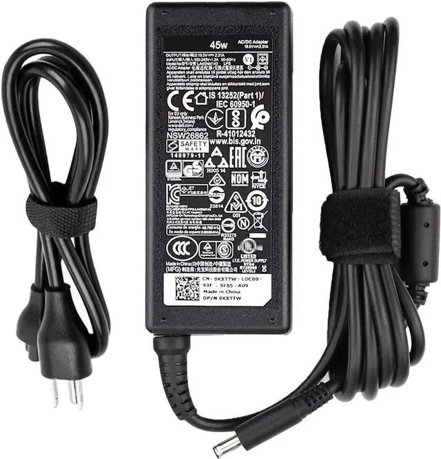 Main image of 45W Round Tip Laptop Charger Fit for  Inspiron 13 14 15 3000 5000 7000 Series 15-3552 3555 3558 3565 3567 5551 5552 5555 5558 5559 DA45NM140 LA45NM140 19.5V 2.31A AC Adapter Power Cord