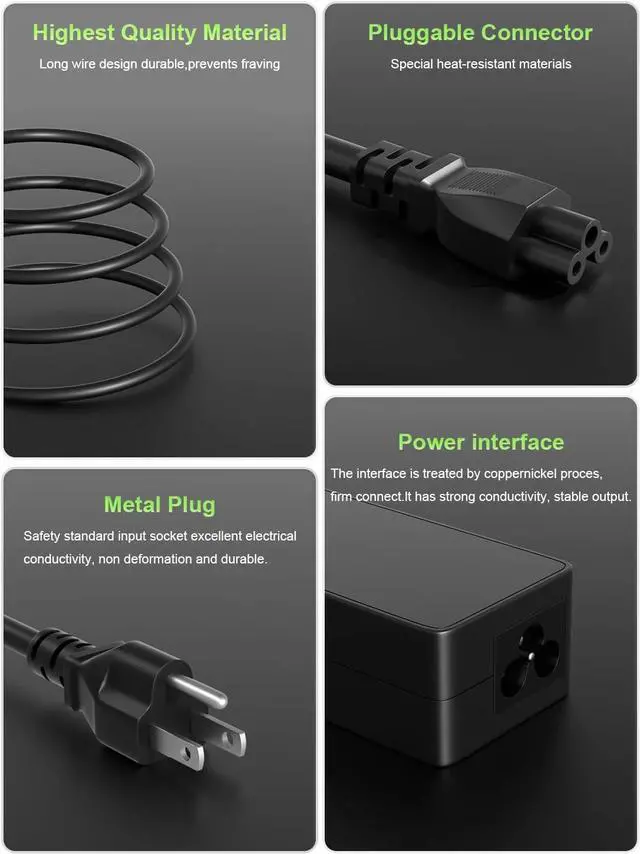 Alt view image 4 of 7 - 65W USB C Charger for  Thinkpad & Yoga & Chromebook & Ideapad Slim Duet & ThinkBook Series Laptop Replacement ADLX65YDC2A ADLX65YLC2D ADLX65YDC3A Universal Type-c Power Adapter Fast Charging
