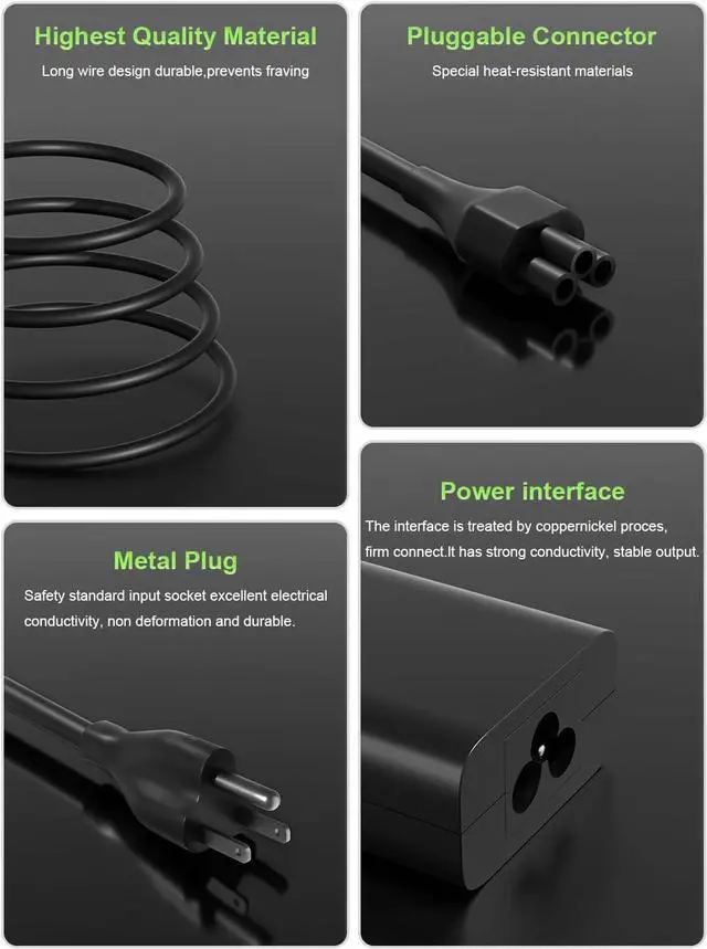 Alt view image 5 of 7 - 65W USB C Charger for  Pro 13 14 16 Xps 12 13 9315 9320 7390 inspiron-7306 5620 5310 7425 Chromebook 3100 3110 Latitude 5410 5330 5420 5440 5450 5430 7410 7400 7420 7320 7430 3520 3420 3440 Laptop