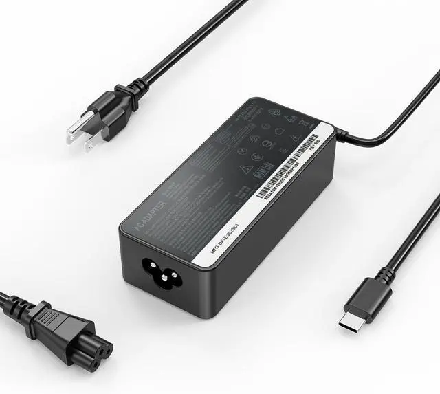 Main image of 65W USB C Charger for Lenovo ThinkPad P14s P16s T14 T14s T15 T16 X1 X9 X13 E14 E15 E16 L13 L14 L15 L16 Yoga Chromebook Type C Laptop AC Power Adapter