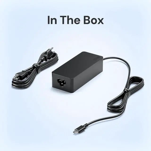 Alt view image 6 of 6 - 65W USB C Charger for Lenovo ThinkPad P14s P16s T14 T14s T15 T16 X1 X9 X13 E14 E15 E16 L13 L14 L15 L16 Yoga Chromebook Type C Laptop AC Power Adapter