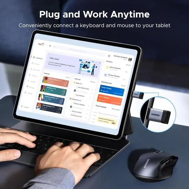 Alt view image 6 of 7 - USB C to USB Adapter 4 Pack 10Gbps USBC Male to USB 3.2 Female Adapter Type C USB C Adapter for MacBook Pro iMac iPhone 17 16 15 Pro Max iPad Pro Thunderbolt 4  Space Gray