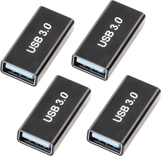 Main image of 4Pack USB Female to USB Female Adapter for Connecting Two USB Male Ends Devices Female to Female USB Adapter Extension Connector Compatible with MacBook Pro/Air IPad Pro Google Pixel  Etc.
