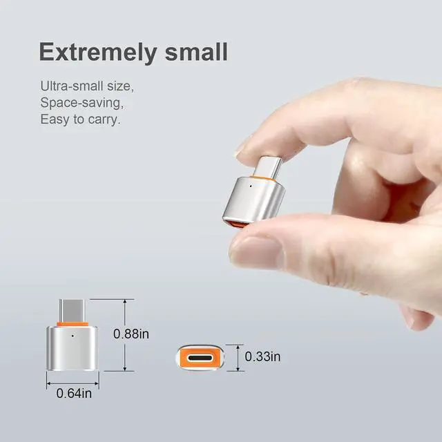 Alt view image 5 of 7 - 3Pack Upgraded USB C to USB Adapter High-speed data Transfer USB C Male to USB 3.0 Female OTG Adapter for iPhone17 16 15 Mac iPad  Galaxy S24 S25 Notebook and More Type C Devices