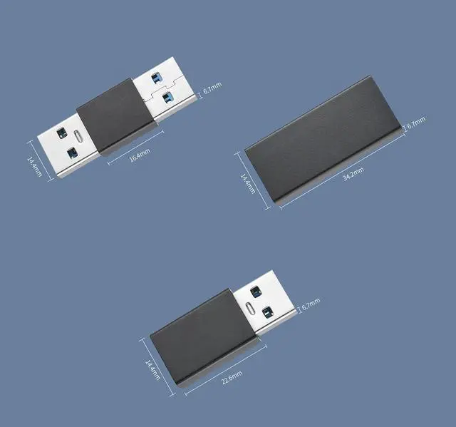 Alt view image 5 of 7 - USB 3.0 Adpter 3Styles of USB 3.0 to USB Adapters- USB A Female to Female Coupler USB A Male to Male Coupler USB A Male to Female Adapter - High Speed Convert Extension Coupler Connector Converte