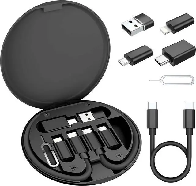 Main image of USB Charging Adapter Kit Box USB to USBC Adapter Set Type C to USB 3.0 OTG iOS Micro Multi Portable Converter Case with 1Ft 100W Charger Cable for iPhone 16 15 Max Pro  Galaxy S25 Plus