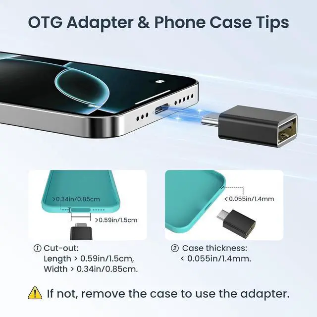 Alt view image 7 of 7 - USB Charging Adapter Kit Box USB to USBC Adapter Set Type C to USB 3.0 OTG iOS Micro Multi Portable Converter Case with 1Ft 100W Charger Cable for iPhone 16 15 Max Pro  Galaxy S25 Plus