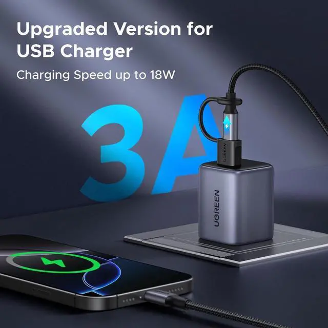 Alt view image 2 of 7 - USB C to USB Adapter 3 Pack USBC Female to A Male Adapter Type C Charge Converter Compatible for iPhone 16 Pro Max 15 14 13 12 Plus  Watch Airpods iPad Air Mini  Galaxy S25