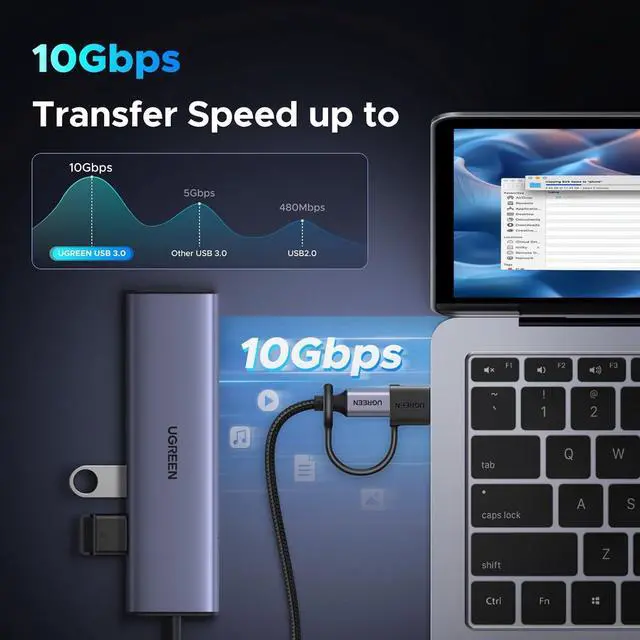 Alt view image 4 of 7 - USB C to USB Adapter 3 Pack USBC Female to A Male Adapter Type C Charge Converter Compatible for iPhone 16 Pro Max 15 14 13 12 Plus  Watch Airpods iPad Air Mini  Galaxy S25