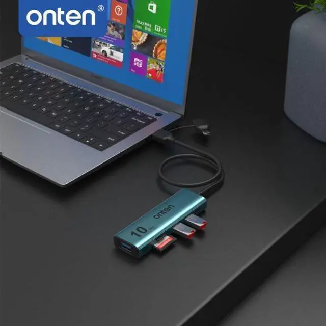 Alt view image 4 of 5 - USB C USB A HUB USB 3.2 GEN 2 10G Speed USB A/USB C to USB A Adapter.with 3 USB A Ports(10G) and UHS-II SD/TF Ports USB C UHS-II SD Card Reader Compatible with SD/SDHC/SDXC/Micro SD