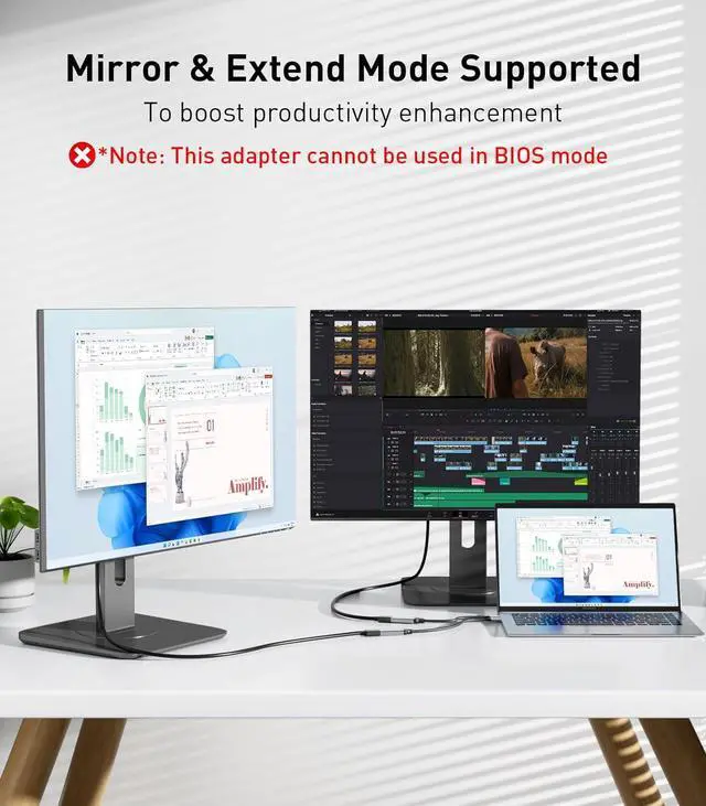 Alt view image 5 of 7 - USB to HDMI Adapter 1080P@60Hz USB 3.0 Male to HDMI Female Multi-Display Cable Converter Suitable for Macos Windows 7/8/10/11 - Driver Installation is Required