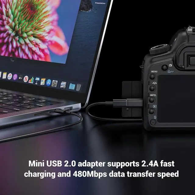 Alt view image 4 of 6 - USB Mini Adapter USB-C to Mini-USB Adapter Type C Female to Mini USB 2.0 Male Converter Connector Support Charge & Data Sync for GPS Receiver/Digital Camera/Dash Cam/MP3 Player etc.(5 Pack)