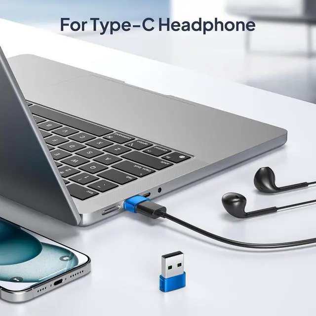 Alt view image 7 of 7 - USB to USB C Adapter 3 Pack Type C Female to A Male Car Charger USBC Block Converter for iPhone 16 16e 15 14 13 Pro Max Plus  Watch 10 Airpods 4 iPad 9 Air 6  Galaxy S25 A54