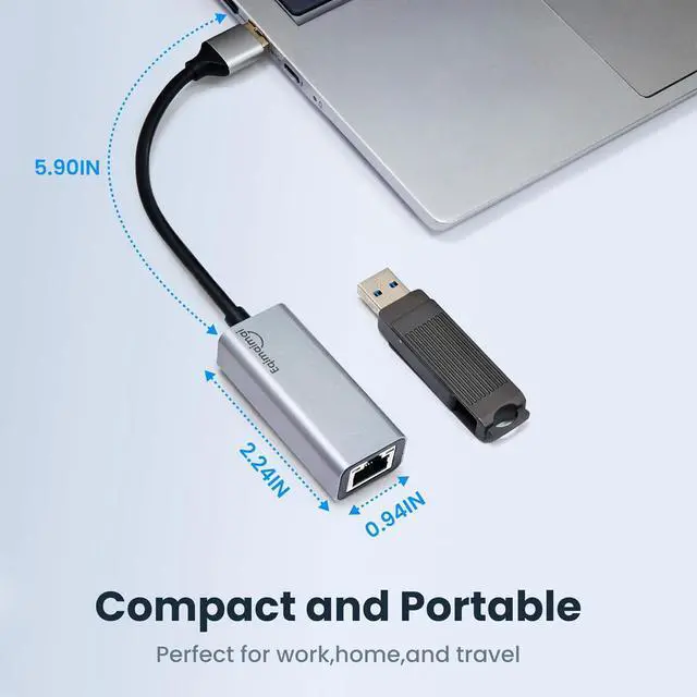 Alt view image 6 of 7 - USB A to ethernet AdapterUSB 3.0 Gigabit to ethernet Adapter Compatibility 100/1000MBPS Compatible with Windows Mac OS Linux PC Laptops and More
