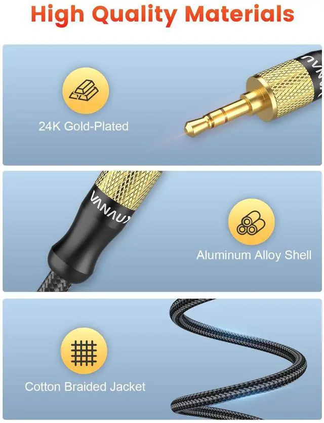 Alt view image 6 of 7 - 3.5mm Audio Cable 90 Degree Right Angle Auxiliary Cable Stereo Aux Jack to Jack Cord Compatible for Mp3 Player Car Stereos Smartphone Speakers Headphone and More (9.8ft/3m)