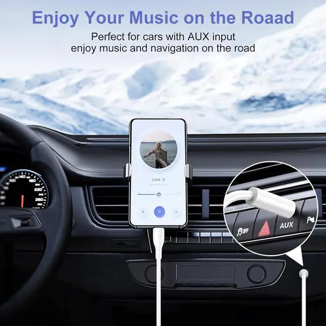 Alt view image 3 of 7 - iPhone 16 Pro Max Aux Cord for Car USB C to 3.5mm Headphone Jack Adapter Car Stereo Aux Audio Cable for iPhone 16e 16 Plus 16 Pro 16 15 Pro Max 15 Plus 15 USBC to Car Home Stereo/Headphone/Speaker