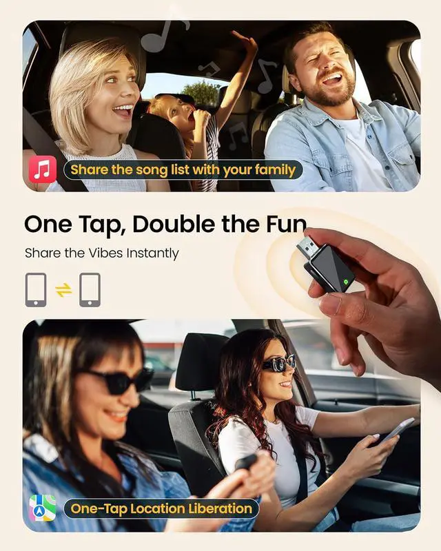Alt view image 2 of 7 - Wireless CarPlay Adapter One Click Multi Device Switching Seamless Connection Convert Wired to Wireless carplay Compatible with iOS 10+ Android 11+ 2018 and Later Models