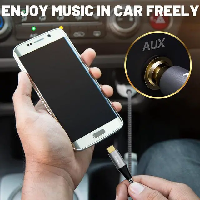 Alt view image 4 of 7 - Aux to USB C Cable 4 FT USB C to 3.5mm Audio Aux Jack Cable Hi-Fi Stereo Cord Headphone Car Auxiliary Cable Compatible with iPhone 16/15 Plus/Pro/Pro Max Galaxy S24/23 iPad Pro Air Pixel 9