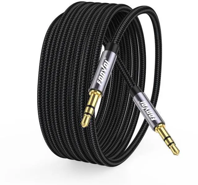 Main image of AUX Cable 3.5mm Audio AUX Cord for Car Braided 3.5mm Male to Male Stereo Cable Compatible with:Headphones Phones iPod Car Audio MP3 and More (15FT)