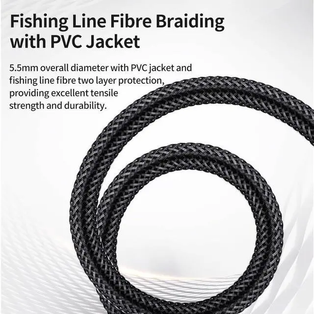 Alt view image 6 of 6 - 3.5mm to 1/4 Stereo Audio Cable 6.6 Feet /2M 1/8 to 6.35mm 1/4 TRS Male Aux Cord Double Shielded with Braiding for Guitar Amplifiers PC Home Theater Speaker etc.