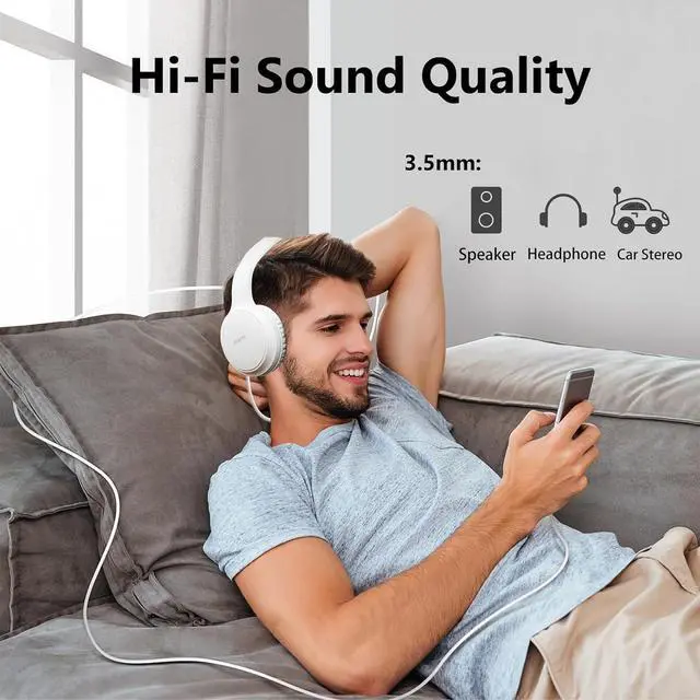 Alt view image 4 of 7 - USB C to 3.5mm Audio Aux Jack Cable Aux Cord for iPhone 16 Type C to 3.5mm Headphone Car Stereo Cord Compatible with iPhone 16 Plus /15 Pro Max  Galaxy S25 S24 S23 S22 Note 20 (White)