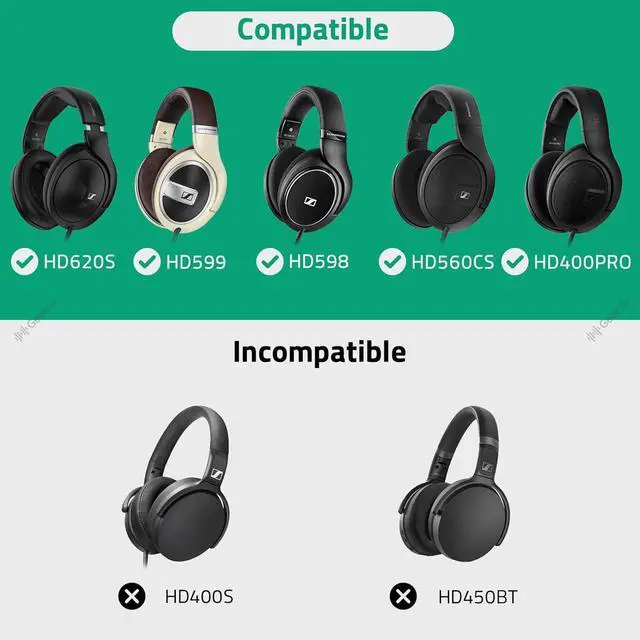 Alt view image 5 of 7 - Geekria Audio Cable Compatible with Sennheiser HD 620S/599/599SE/ 598/598SE/560S/400PRO/579/569/ 550/505 Headphones 3.5mm to 2.5mm Replacement Stereo Cord (5.6ft/1.7m)