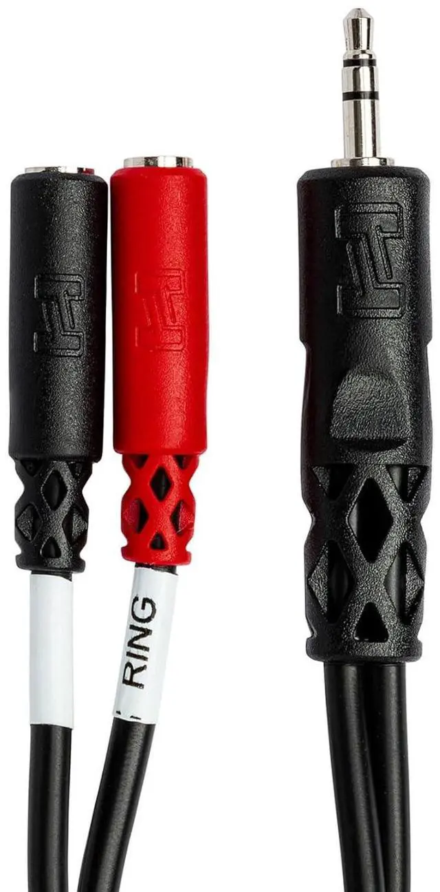 Alt view image 3 of 4 - Hosa YMM-261 3.5 mm TRS to Dual 3.5 mm TSF Stereo Breakout Cable Black