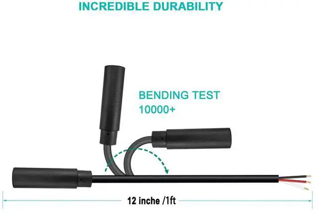 Alt view image 4 of 5 - (3 Pack Replacement 3.5mm Female Jack to Bare Wire Open End TRS 3 Pole Stereo 1/8 3.5mm Jack Plug Connector Audio Cable for Headphone Headset Earphone Cable Repair