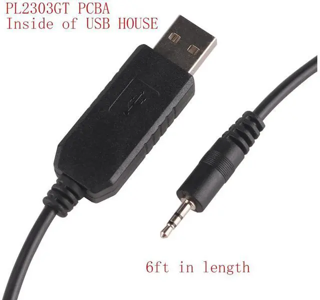Alt view image 4 of 7 - AP9630 AP9631 940-0299A Console Cable for APC Network Management Card P2303GT USB RS232 Serial to 2.5mm TRS Stereo Jack Plug PC Link (6FT)