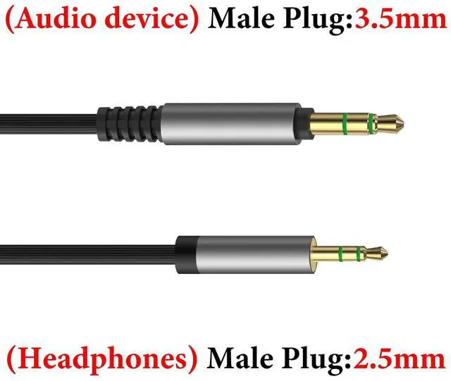 Alt view image 3 of 6 - Geekria Audio Cable Compatible with JBL Tune 770NC/760NC/750BTNC/720BT/710BT/700BT/660NC Live 660NC/650BTNC/500BT Headphones 2.5mm to 3.5mm Replacement Stereo Cord (4 ft/1.2 m)