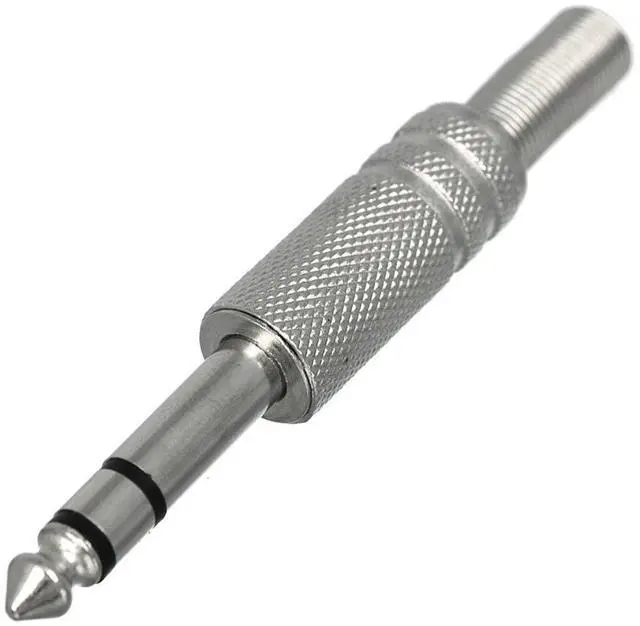 Alt view image 5 of 5 - 6.35mm 1/4 Inch Stereo Male Metal Connector with Spring Strain Relief Plug Coax Audio Mic Solder Adapter (10 Pack)