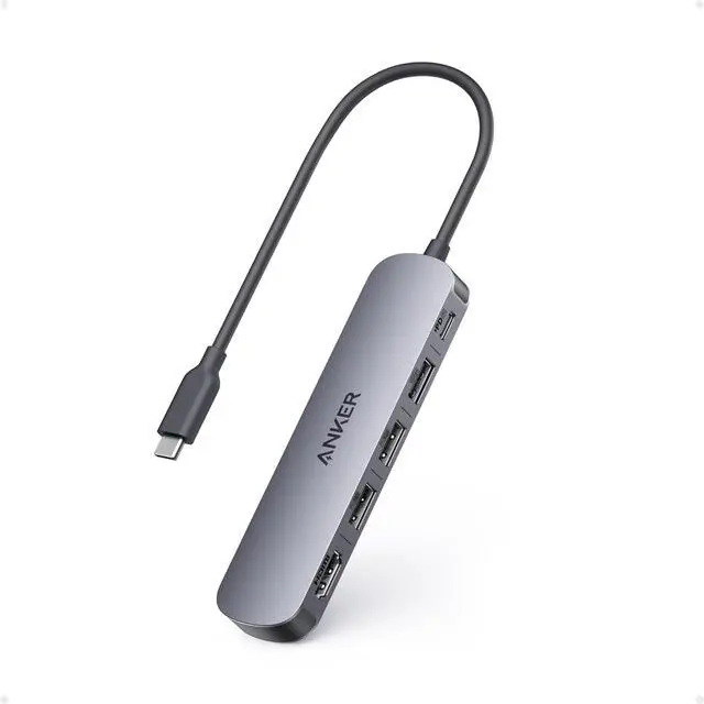 Main image of USB C Hub (5-in-1) 4K@30Hz HDMI with 100W Max Power Delivery USBC & USBA Data Ports Compact and Stylish for MacBook  XPS and More (Charger Not Included)