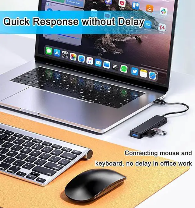 Alt view image 6 of 7 - VIENON USB 3.0 Hub 5 in 1 USB Extender with USB C Power & Data Ports USB Splitter USB Port Hub for Laptop/PC Multiport USB Dock for MacBook Mac Pro Mac Mini iMac Surface Pro XPS