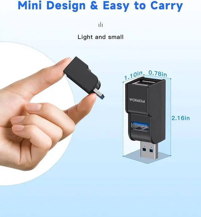 Alt view image 5 of 7 - 3 Ports USB 3.0 Adapter USB Hub with 1 USB 3.0 and 2 USB 2.0 Ports Portable USB Port Splitter for Keyboard Mobile Hard Disk U Disk Camera Mouse etc (Black)