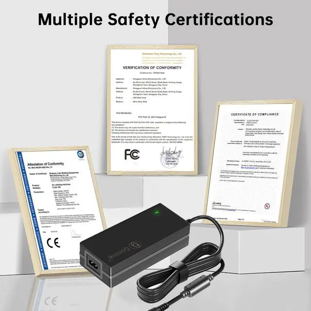 Alt view image 5 of 7 - 12V 5A Power Supply Adapter AC 100-240V 50-60Hz to DC in 12V 60W Power Cord Suit for 12 Volt 5.0A 4A 3.5A 3A LCD Monitor LED Strips Light CCTV Security Camera with 8 Connector.