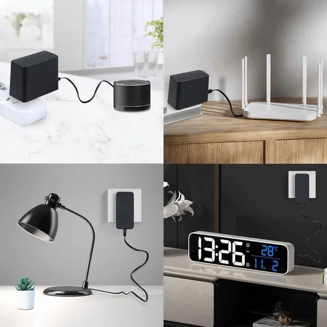 Alt view image 7 of 7 - 5V 2A Wall Charger Power Supply Adapter 10W Universal AC/DC Adapter 100-240V AC to DC 5V Power Cord Converter with 9 Interchangeable Jacks Plug for USB Hub TV Box Router Camera and More (1 Pack)