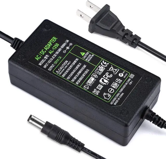 Alt view image 3 of 7 - DC 12V 3A Power Adapter US Plug 4.6FT Power Cord 36 Watt AC 100-240V to DC 12Volt Transformers Switching Power Supply for LED Strip Light Camera Wireless Router 2.1mm X 5.5mm