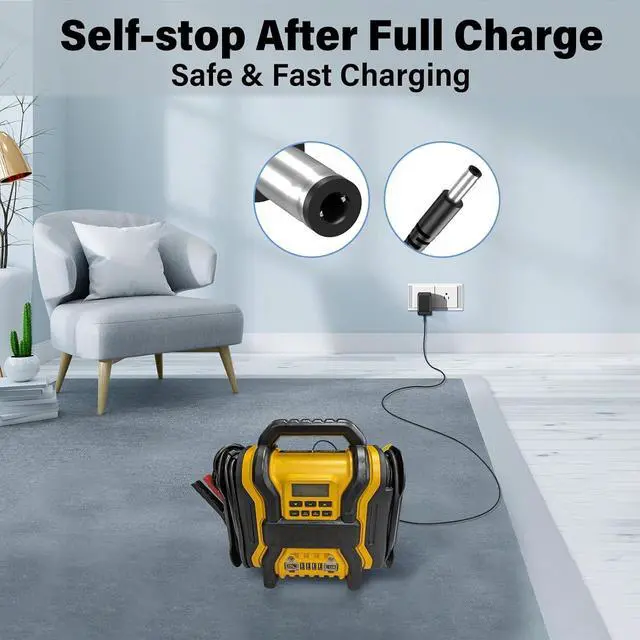 Alt view image 6 of 7 - Charger Fit for Dewalt DXAEPS14 DXAEPS14CA 1400 1600 Peak Jump Starter Power Supply Power Cord AC Adapter for Dewalt DXAEPS14CA 011-2070-4 with UL